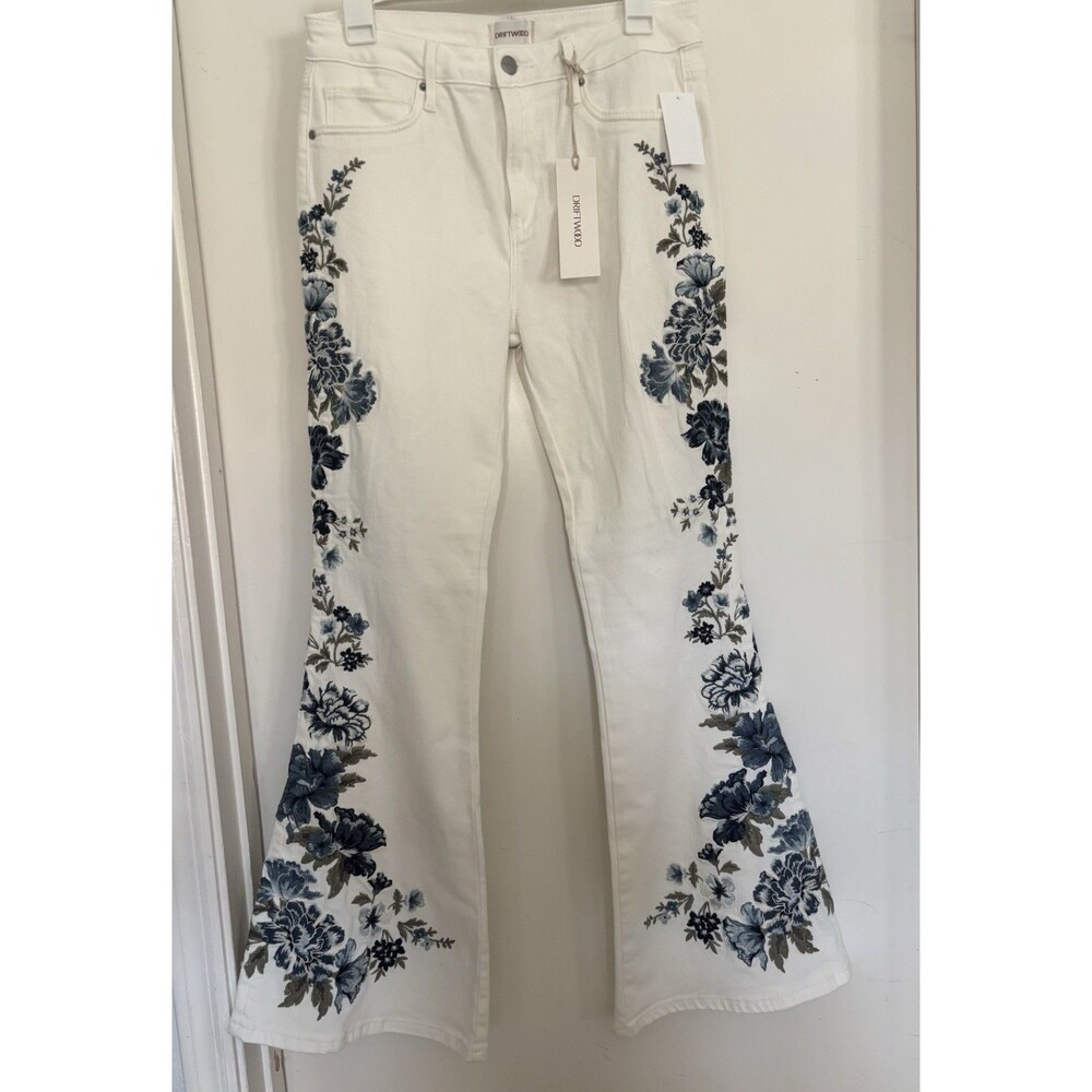 Driftwood Farrah Embroidered Jeans Size 29 - Picture 7 of 9